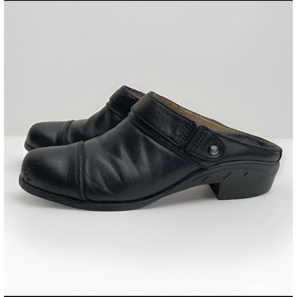 Ariat 7 Black Leather Sling Back Mule Clog Comfort Western Casual